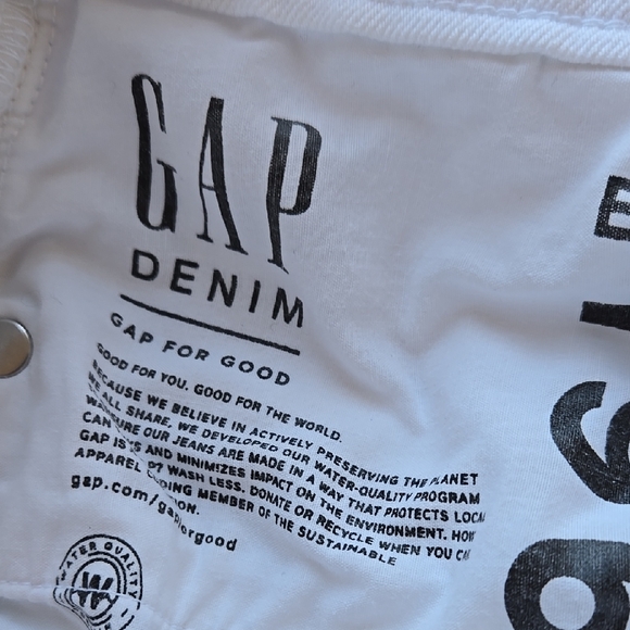 Gap High Rise White Button Fly Vintage Slim Jeans 6 Minimalist Slim Straight - Picture 9 of 11